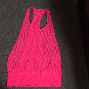 Mesh workout top with open back. Open to offers